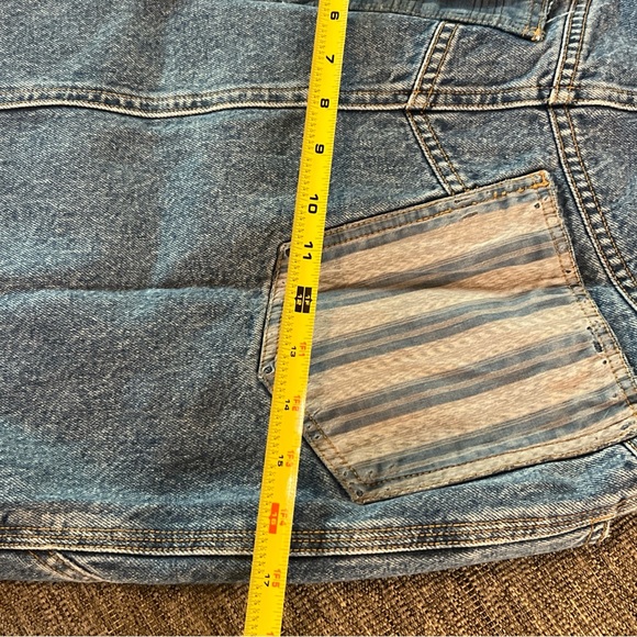Vintage Freeway 80s Denim Pencil Skirt Patches High Waisted sz 8 - Picture 14 of 15